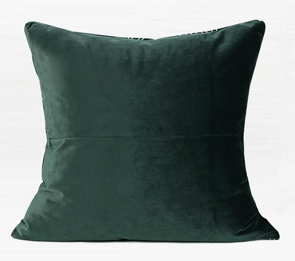 Modern Sofa Pillows, Dark Green Throw Pillows, Large Simple Modern Pillows, Decorative Pillows for Couch, Contemporary Throw Pillows-ArtWorkCrafts.com