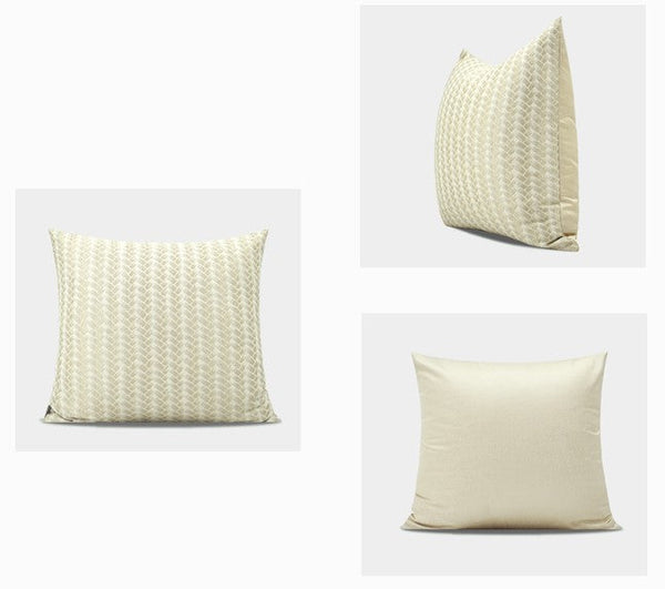 Golden Color Throw Pillow for Interior Design, Modern Decorative Throw Pillows, Modern Sofa Pillows, Contemporary Square Modern Throw Pillows for Couch-ArtWorkCrafts.com