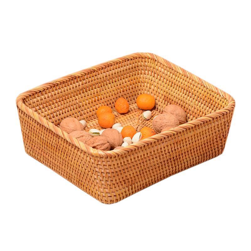 Onlytak Plastic Wicker Storage Baskets, Baskets for Shelves, Toilet Paper  Storage Baskets, Woven Storage Baskets for Organizing, Caramel Orange, 12  x