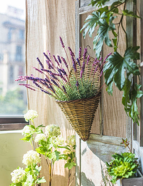 Lavender Flowers, Spring Artificial Floral for Dining Room, Bedroom Flower Arrangement Ideas, Simple Modern Floral Arrangement Ideas for Home Decoration-ArtWorkCrafts.com