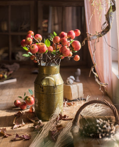 Apple Branch, Fruit Branch, Table Centerpiece, Beautiful Modern Flower Arrangement Ideas for Home Decoration, Autumn Artificial Floral for Dining Room-ArtWorkCrafts.com