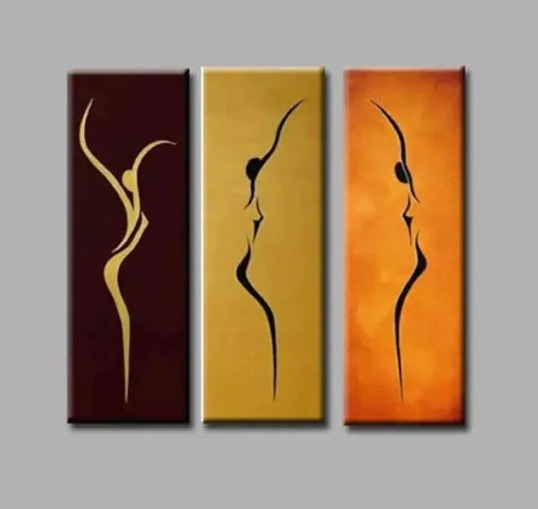 Simple Painting Ideas for Living Room, Hand Painted Wall Art, Acrylic Painting on Canvas, Bedroom Canvas Paintings, Buy Wall Art Online-ArtWorkCrafts.com