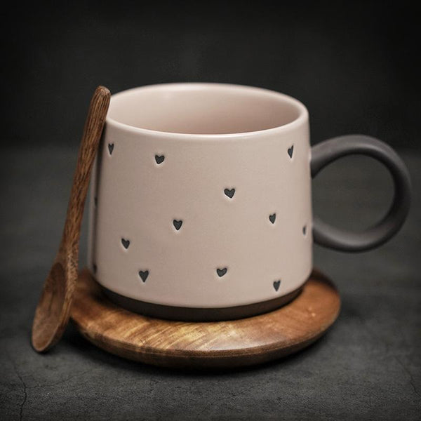 Latte Coffee Cup, Ceramic Coffee Mug, Handmade Pottery Coffee Cup, Large Coffee Cup, Large Tea Cup-ArtWorkCrafts.com