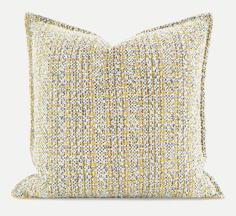 Contemporary Modern Sofa Pillows, Large Yellow Decorative Throw Pillows, Large Square Modern Throw Pillows for Couch, Simple Throw Pillow for Interior Design-ArtWorkCrafts.com