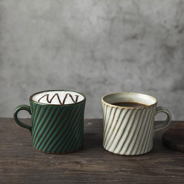 Large Capacity Coffee Cup, Pottery Tea Cup, Handmade Pottery Coffee Cup, Cappuccino Coffee Mug-ArtWorkCrafts.com
