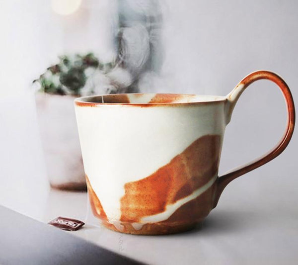Large Capacity Coffee Cup, Pottery Coffee Mug, Large Handmade Ceramic Coffee Cup, Large Tea Cup-ArtWorkCrafts.com