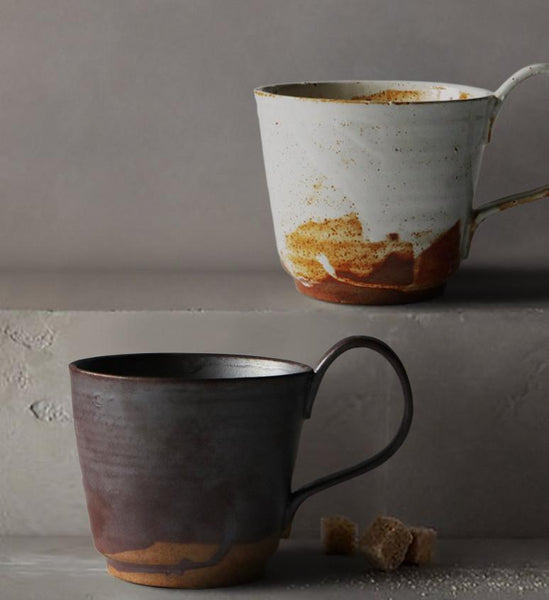 Ceramic Coffee Mug, Large Capacity Coffee Cup, Large Handmade Pottery Coffee Cup, Large Tea Cup-ArtWorkCrafts.com