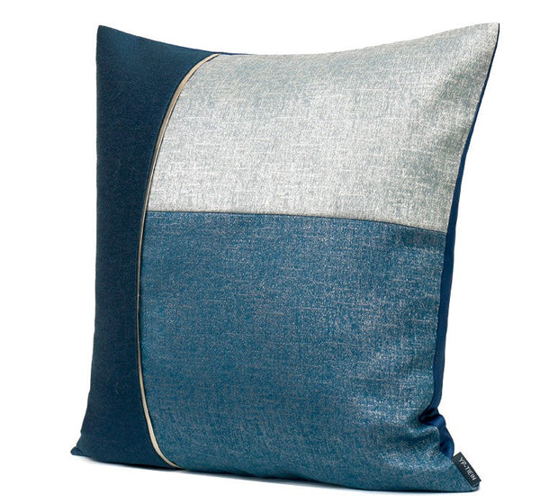 Decorative Modern Sofa Pillows, Blue Modern Throw Pillows, Large Modern Pillows for Living Room, Modern Throw Pillows for Couch-ArtWorkCrafts.com