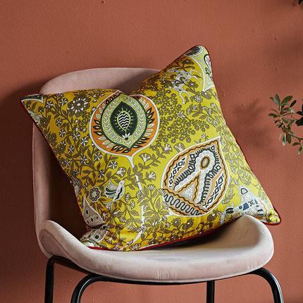 Leaves Pattern Cotton Pillow Cover, Home Decorative Throw Pillow, Sofa Pillows, Home Decoration-ArtWorkCrafts.com