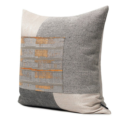 Large Gray Modern Pillows, Modern Simple Throw Pillows, Decorative Modern Sofa Pillows, Modern Throw Pillows for Couch-ArtWorkCrafts.com