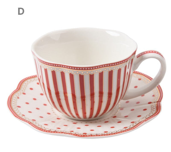 Unique Porcelain Cup and Saucer, Afternoon British Tea Cups, Creative Bone China Porcelain Tea Cup Set, Elegant Modern Ceramic Coffee Cups-ArtWorkCrafts.com