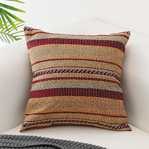 Bohemian Decorative Sofa Pillows, Geometric Pattern Chenille Throw Pillow for Couch, Decorative Throw Pillows-ArtWorkCrafts.com