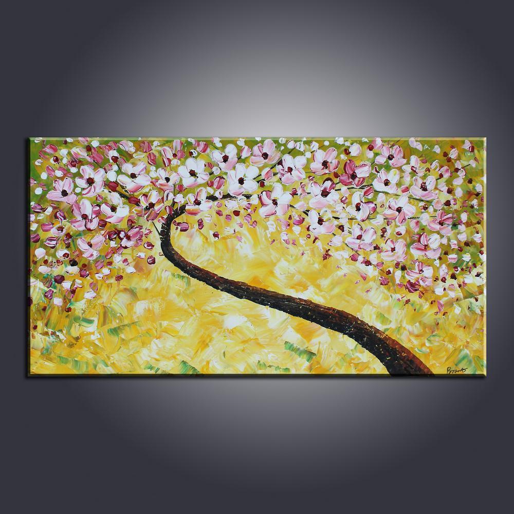 Contemporary Art, Abstract Art Painting, Flower Art, Acrylic Painting, Canvas Wall Art, Bedroom Wall Art, Canvas Art, Modern Art, Contemporary Art-ArtWorkCrafts.com
