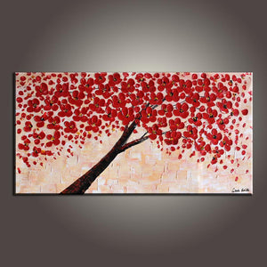 Art Painting, Contemporary Art, Flower Art, Modern Art, Abstract Art Painting, Canvas Wall Art, Living Room Wall Art, Canvas Art-ArtWorkCrafts.com