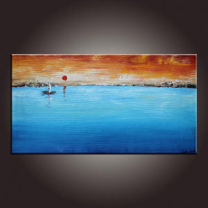 Abstract Art, Sunrise Painting, Modern Art, Art Painting, Contemporary Art, Flower Art, Abstract Art Painting, Living Room Wall Art, Canvas Art-ArtWorkCrafts.com
