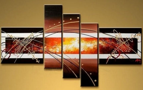 Huge Wall Art, Acrylic Art, 5 Piece Wall Art, Large Wall Art, Abstract Painting, Abstract Art, Canvas Art Painting, Canvas Painting, Hand Painted Art, Group Art-ArtWorkCrafts.com