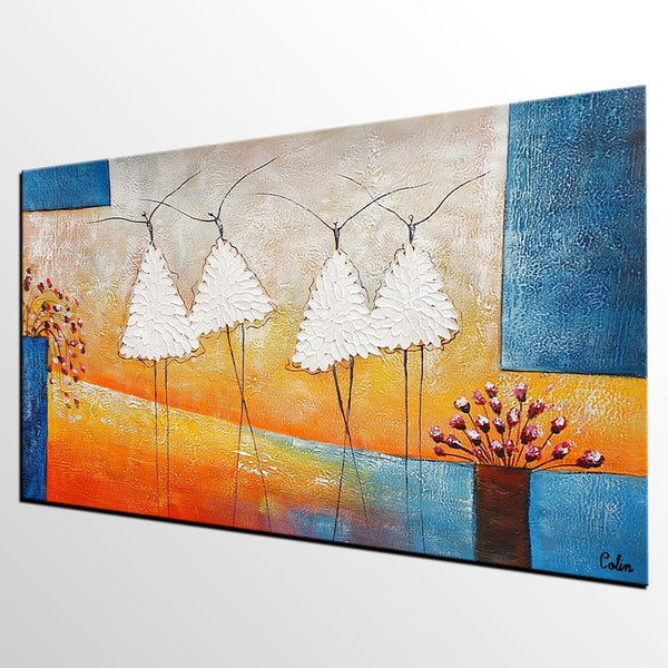 Abstract Modern Paintnig, Bedroom Wall Art Ideas, Simple Modern Painting, Abstract Painting for Sale, Ballet Dancer Painting-ArtWorkCrafts.com