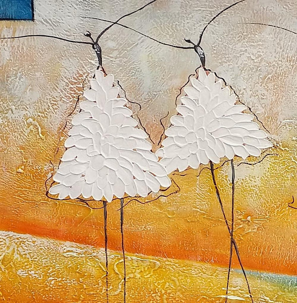 Abstract Modern Paintnig, Bedroom Wall Art Ideas, Simple Modern Painting, Abstract Painting for Sale, Ballet Dancer Painting-ArtWorkCrafts.com