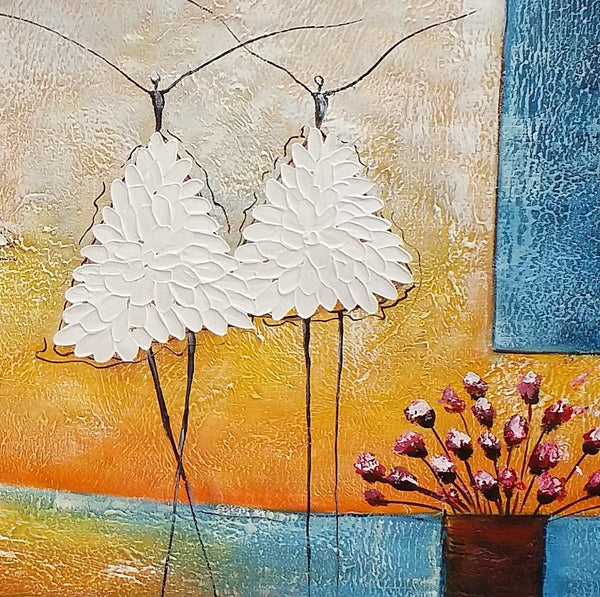 Abstract Modern Paintnig, Bedroom Wall Art Ideas, Simple Modern Painting, Abstract Painting for Sale, Ballet Dancer Painting-ArtWorkCrafts.com