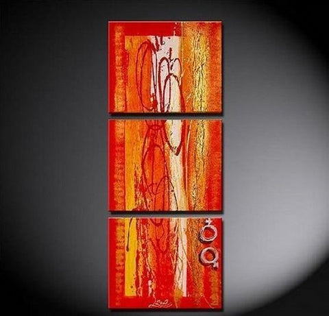 Canvas Art, Abstract Art, Abstract Oil Painting, Kitchen Wall Art, Modern Art, 3 Panel Painting, Abstract Painting-ArtWorkCrafts.com