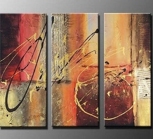 Canvas Painting, Abtract Lines, Bedroom Wall Art, Canvas Painting, Abstract Art, Abstract Painting, Acrylic Art, 3 Piece Wall Art, Canvas Art-ArtWorkCrafts.com