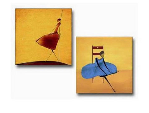 Dining Room Wall Art, Canvas Painting, Ballet Dancer Art, Abstract Art, Abstract Painting, Modern Art, Hand Painted Art-ArtWorkCrafts.com