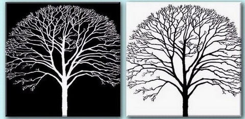 Tree Painting, Black and White Art, Abstract Art, Abstract Painting, Wall Art, Wall Hanging, Dining Room Wall Art, Modern Art, Hand Painted Art-ArtWorkCrafts.com