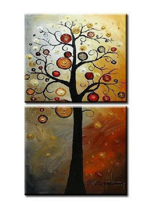 Tree Painting, Heavy Texture Artwork, Acrylic Art Painting, Wall Art for Dining Room, Tree of Life Painting-ArtWorkCrafts.com