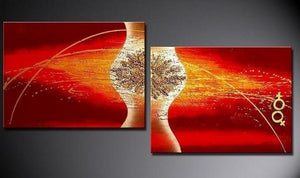 Large Art, Abstract Painting, Red Art, Canvas Painting, Abstract Art, Wall Art, Wall Hanging, Bedroom Wall Art, Modern Art, Hand Painted Art-ArtWorkCrafts.com