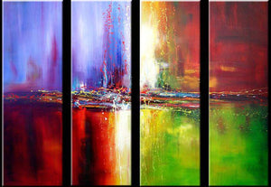Simple Modern Art, Abstract Wall Art Paintings, Ready to Hang, Bedroom Wall Paintings, Simple Canvas Painting, Abstract Painting for Sale, 4 Piece Wall Art-ArtWorkCrafts.com