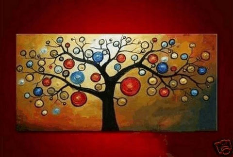 Modern Art, Contemporary Art, Art Painting, Abstract Art, Tree of Life Painting, Abstract Art Painting, Canvas Art-ArtWorkCrafts.com