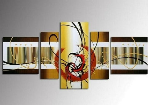 Canvas Painting, Hand Painted Art, Wall Painting, Large Wall Art, Abstract Painting, Canvas Art Painting, Huge Wall Art, Acrylic Art, 5 Piece-ArtWorkCrafts.com