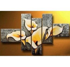 Contemporary Art, Art on Canvas, Living Room Wall Decor, Flower Painting, Extra Large Painting, Canvas Wall Art, Abstract Painting-ArtWorkCrafts.com