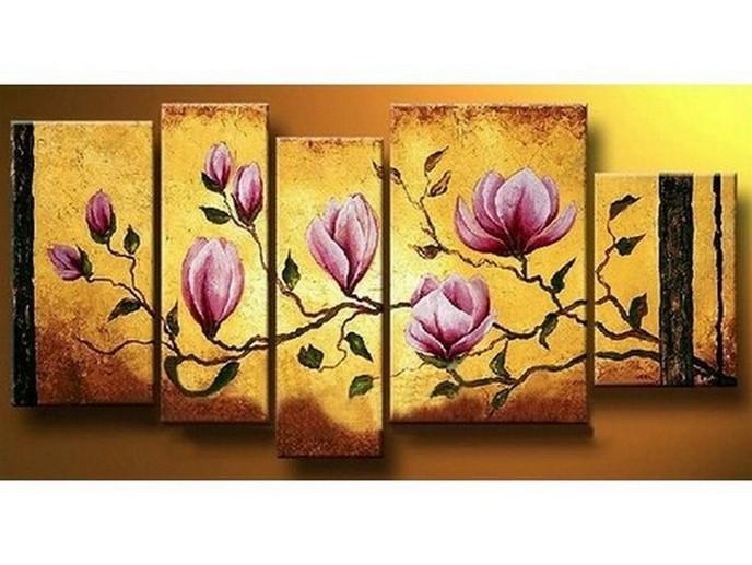 Living Room Wall Decor, Flower Painting, Contemporary Art, Art on Canvas, Extra Large Painting, Canvas Wall Art, Abstract Painting-ArtWorkCrafts.com
