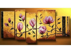 Living Room Wall Decor, Flower Painting, Contemporary Art, Art on Canvas, Extra Large Painting, Canvas Wall Art, Abstract Painting-ArtWorkCrafts.com