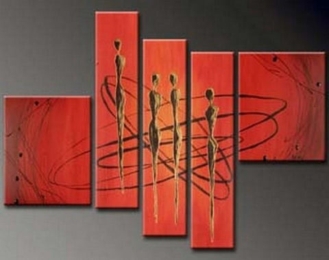 Living Room Wall Decor, Red Abstract Painting, Contemporary Art, Art on Canvas, Extra Large Painting, Canvas Wall Art, Abstract Painting-ArtWorkCrafts.com