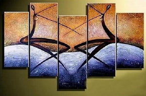 Hand Painted Art, Wall Painting, Canvas Painting, Large Wall Art, Abstract Painting, Canvas Art Painting, Huge Wall Art, Acrylic Art, 5 Piece-ArtWorkCrafts.com