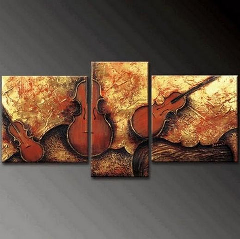 Extra Large Painting, Abstract Painting, Living Room Violin Wall Art, Modern Art, Acrylic Art, Painting for Sale-ArtWorkCrafts.com