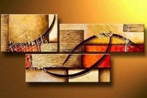 Canvas Painting, Wall Art, Large Painting, Living Room Wall Art, Modern Art, 3 Piece Wall Art, Abstract Painting, Home Art Decor-ArtWorkCrafts.com