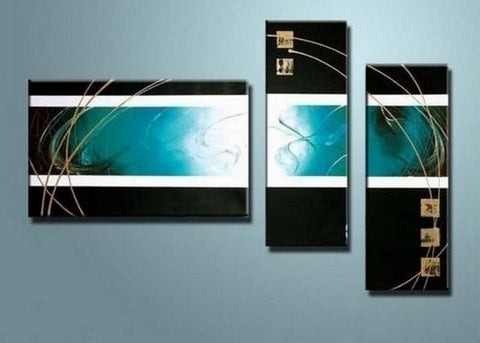 Abstract Modern Art, Contemporary Canvas Paintings, Bedroom Wall Art Paintings, Modern Canvas Painting, Blue Abstract Painting-ArtWorkCrafts.com
