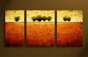 3 Piece Acrylic Painting, Tree of Life Painting, Buy Art Online, Landscape Painting on Canvas, Landscape Painting for Bedroom-ArtWorkCrafts.com