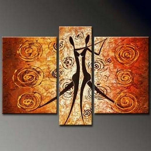 Dancing Figure Abstract Painting, Bedroom Wall Art, Large Painting, Living Room Wall Art, Large Abstract Painting, Art on Canvas-ArtWorkCrafts.com