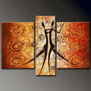 Dancing Figure Abstract Painting, Bedroom Wall Art, Large Painting, Living Room Wall Art, Large Abstract Painting, Art on Canvas-ArtWorkCrafts.com