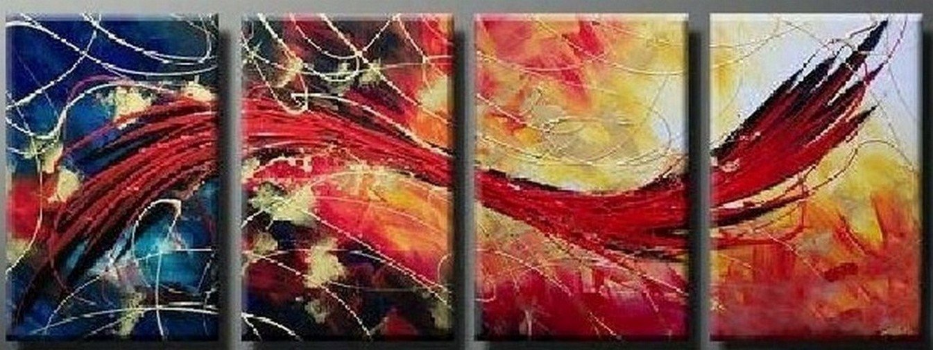 Red Abstract Painting, Abstract Art, Extra Large Painting, Living Room Wall Art, Modern Art, Extra Large Wall Art, Contemporary Art, Modern Art Painting-ArtWorkCrafts.com