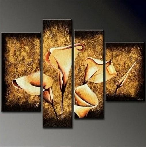 Calla Lily Flower Painting, Abstract Painting, Large Painting, Abstract Art, Dining Room Wall Art, Modern Art, Wall Art, Contemporary Art, Modern Art-ArtWorkCrafts.com