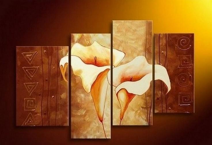 Large Painting, Abstract Art, Calla Lily Flower Painting, Abstract Painting, Dining Room Wall Art, Modern Art, Wall Art, Contemporary Art, Modern Art-ArtWorkCrafts.com