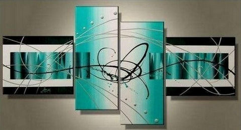 Green Abstract Art, Buy Huge Paintings, Extra Large Painting on Canvas, Living Room Wall Art Idieas, Modern Paintings for Sale, Extra Large Wall Art-ArtWorkCrafts.com