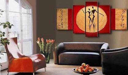 Wall Art, Dancing Figure Painting, Modern Art, Canvas Art, 5 Piece Canvas Art, Abstract Art, Canvas Painting, Art Painting, Contemporary Art-ArtWorkCrafts.com