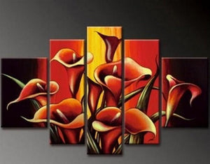Flower Tree Painting, Calla Lily Flower, Abstract Art, Abstract Painting, Canvas Painting, Wall Art, Large Abstract Art, Acrylic Art, Bedroom Wall Art-ArtWorkCrafts.com