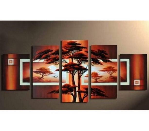 Tree of Life Painting, Ready to Hang, Large Art, Abstract Art, Large Wall Art, Abstract Painting, Canvas Painting, 5 Piece Wall Art, Canvas Art Painting-ArtWorkCrafts.com